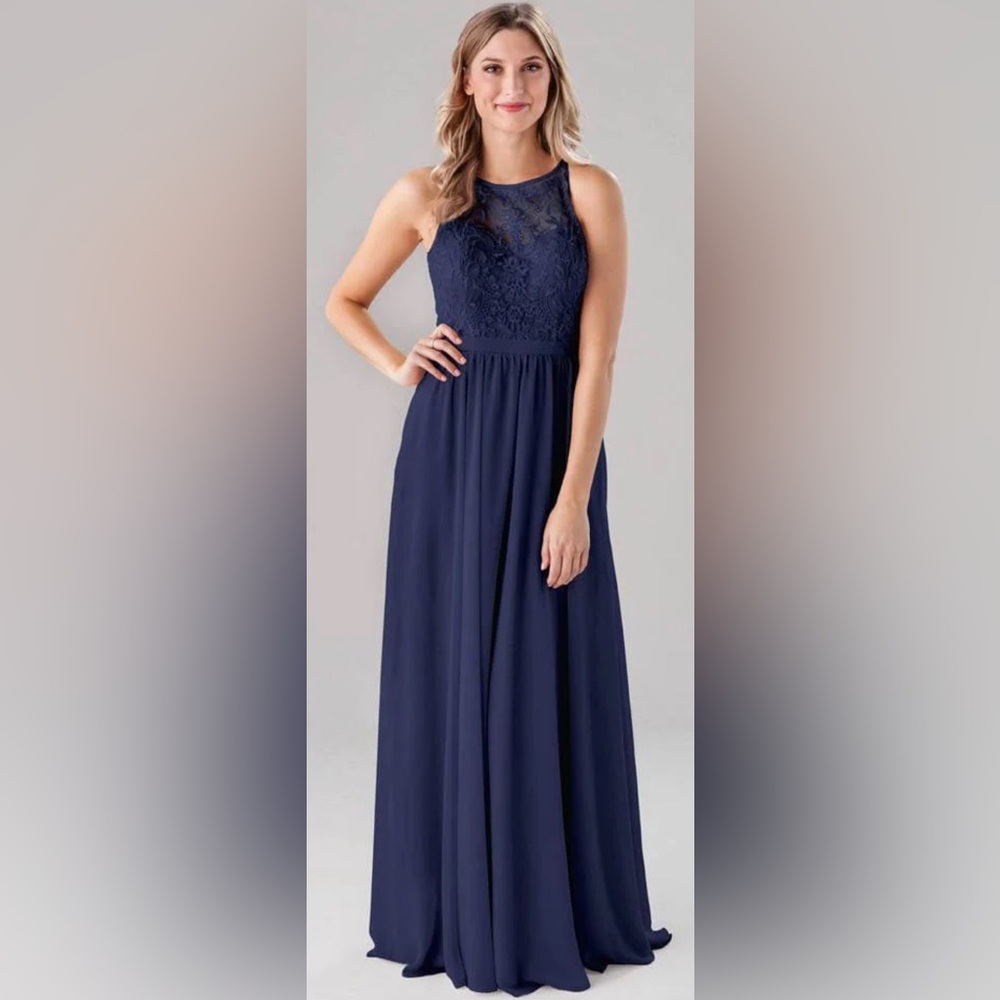 Navy blue bridesmaids dress